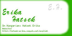 erika hatsek business card